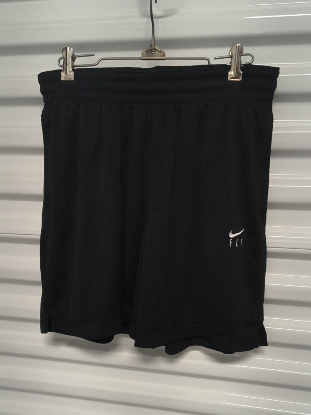 Nike Fly Mesh Training Running Basketball Blk White Lined Shorts XL